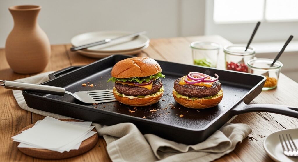 How to Smash a Burger on a Griddle for Perfectly Crispy Caramelized Edges